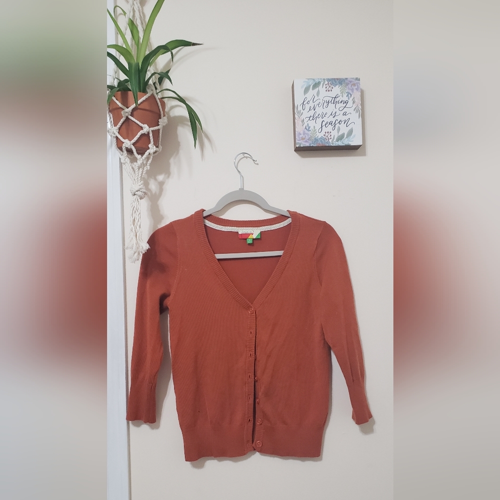 Fervour Burnt Orange Cardigan